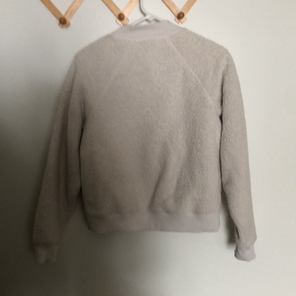 Athleta Cream Sherpa Pullover Sweatshirt - Picture 2 of 2